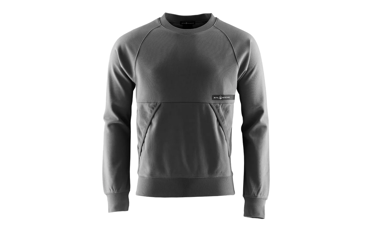 Men's Sail Racing Race Bonded Sweater Front Grey