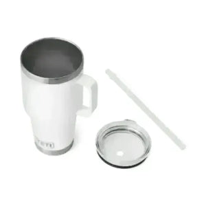 Yeti Rambler Mug With Straw In Elegant White