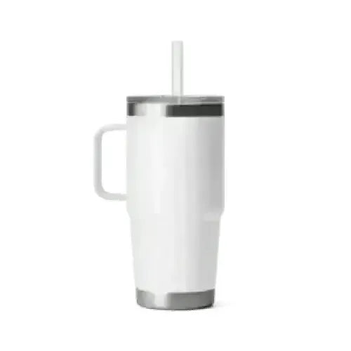 Yeti Rambler Mug With Straw In Elegant White